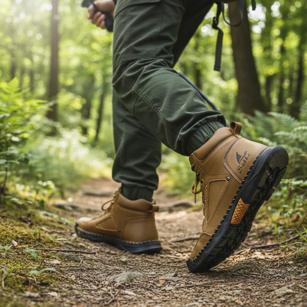 Bottes Barefoot Tout-Terrain Cuir Vegan Imperméable Semelle Vulcanisée